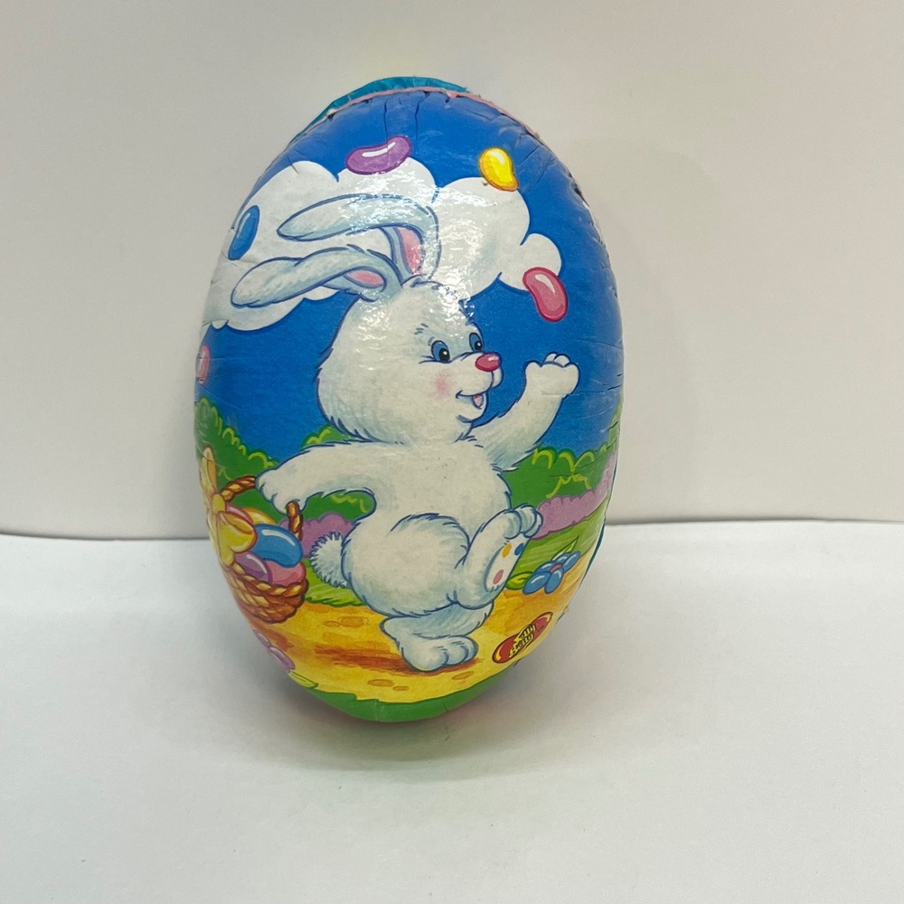 80s Jelly Belly Easter Egg cardboard Container Bunny Applause Herman Goelitz 4.5